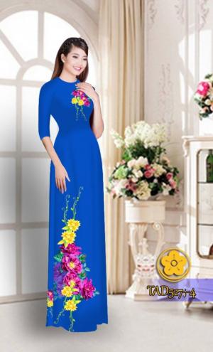 Vải áo dài hoa đẹp TAD527