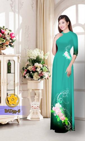 Vải áo dài hoa đẹp BAD99