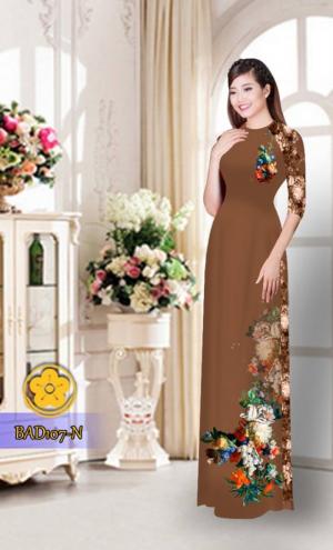 Vải áo dài hoa đẹp BAD107