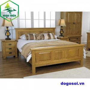 Giường ngủ gỗ sồi đuôi cao giá rẻ