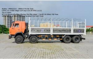 Xe tải Kamaz 4 giò | Kamaz 6540 thùng 9m nhập khẩu nguyên chiếc 2016