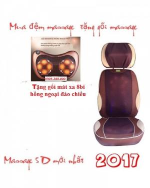 Đệm massage toàn thân chính hãng Nhật Bản khuyến mại gối, đệm mát xa 30 bi F08 tặng gối massage