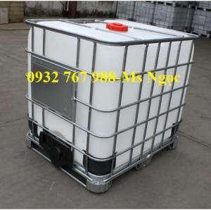 Tank nhựa IBC 1000 lít, tank nhựa mới 1000 lít, tank nhựa cũ 10000 lít