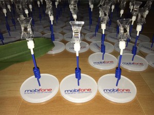 Wobbler để bàn Mobifone, wobbler quảng cáo Mobifone, sản xuất wobbler để bàn Mobifone