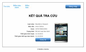 Hình ảnh tra cứu thông tin của máy chính hãng