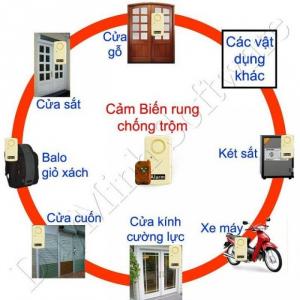 Báo động chống trộm cảm biến rung. An toàn cho mọi gia đình