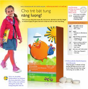 Thực phẩm bổ sung vitamin và khoáng chất tổng hơp cho trẻ em WellnessKids Oriflame 28241