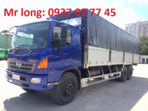 Hino FL8JW7A mui bạt , xe tải Hino 15 tấn mui phủ , xe tải Hino 3 chân tải trọng 15 tấn , xe tải Hino FL8JTSL thùng mui bạt bửng nhôm , đại lý xe tải Hino .