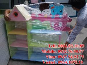 Kệ sách mầm non , các loại kệ sách dễ thương , tủ tư trang đẹp