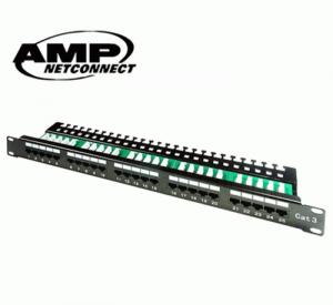 Patch Panel AMP, 48 Port, Cat 6 - P/N: 1375015-2