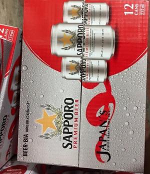 Thùng 24 lon bia Sapporo Silver 330ml