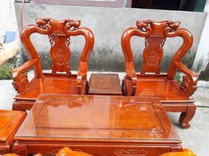 Bộ bàn ghế phòng khách gỗ xoan ta tay 10 Đồ Gỗ Mạnh Tráng giao hàng miễn phí trong bán kính 30km