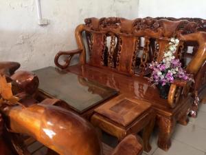 Bộ bàn ghế xà cừ tay 10