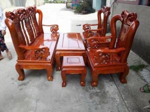 Bộ bàn ghế sồi nga tay 10
