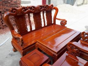 Bộ bàn ghế sồi nga tay 10