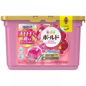 Hộp viên giặt xả Gel Ball 18 viên màu hồng- Nhật Bản ( Hương hoa)