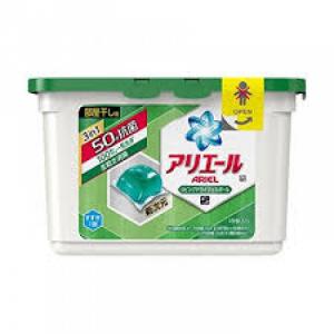 Hộp viên giặt xả Ariel diệt khuẩn 18 viên màu xanh- Nhật Bản