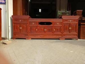 Kệ tivi gỗ hương vân mõ 2m20 - 2m40