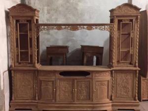 kệ tivi Mạnh Tráng cân gỗ hương vân 2m40x2m10