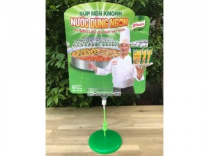 Wobbler để bàn đế nhựa Knorr, wobbler quảng cáo