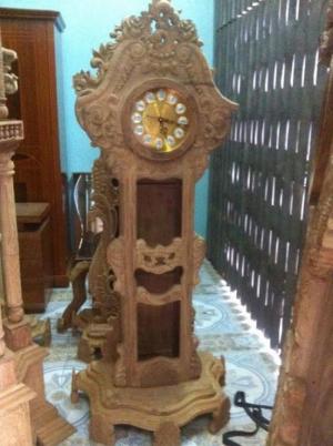 Đồng hồ gỗ cây đàn 1m80x60 gỗ hương vân