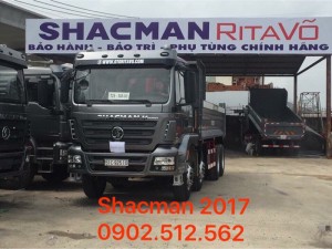 Dân Long An phát cuồng với xe ben ShacMan 2017 của Rita Võ