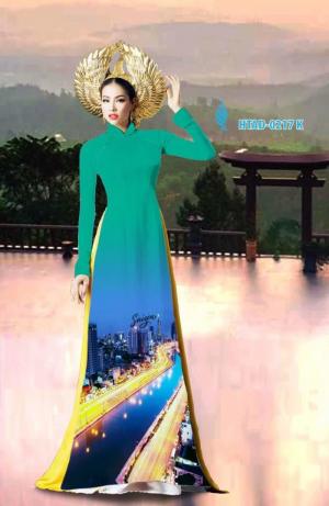 Vải áo dài phong cảnh