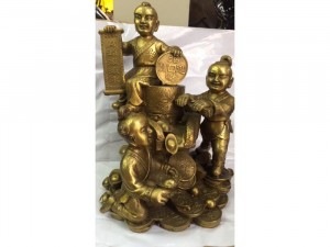 Đồng tử xoay cói vàng . chất liệu đồng ..