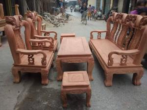 Bộ bàn ghế hương đá tay 12 Đồ Gỗ Mạnh Tráng hàng k tì vết