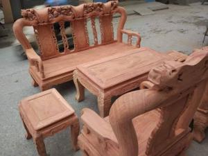 Bộ bàn ghế hương đá tay 12 Đồ Gỗ Mạnh Tráng hàng k tì vết