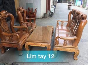 Bộ bàn ghế gỗ lim tay 12