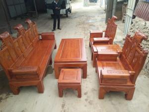 Bộ bàn ghế lim hộp cuốn thư 2m20