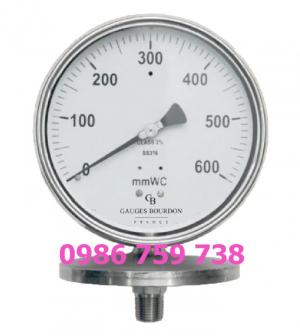 Đồng hồ đo áp suất Gb-Pháp mặt 63mm dải đo 0-250 kg/cm2