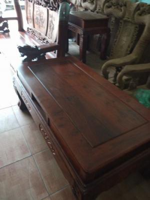 Bộ bàn ghế trạm nghê đỉnh gỗ hương vân