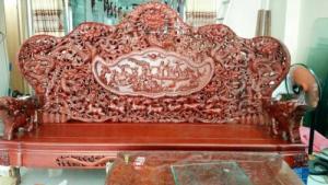 Bộ Bàn Ghế Rồng Đỉnh , Bát Mã ( Gỗ Hương Đỏ ) Bộ 2M8
