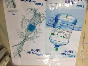 In poster sản phẩm nước tinh khiết