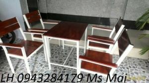 Bộ Bàn ghế gỗ xếp cafe vỉa hè, quán nhậu