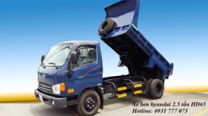 Xe ben Hyundai HD65 Đô Thành - Xe ben Hyundai 2,5 tấn - Hỗ trợ mua xe trả góp.