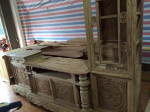 Kệ Tivi Loại Lệch - gỗ hương vân, gỗ gụ
