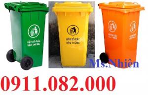 Sỉ lẻ thùng rác công cộng các loại, thùng rác 120 lít giá rẻ