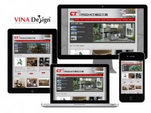 VINADESIGN thiết kế website cho Công ty TNHH Khảo sát thiết kế và tư vấn xây dựng C.T - ctvn.com.vn