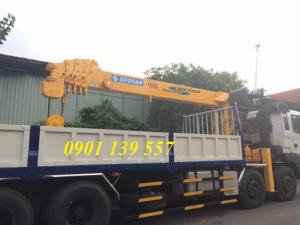Mua xe HD320 máy cơ gắn cẩu soosan 10 tấn khuyến mãi bảo hiểm.