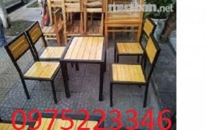 Ghế gỗ cafe nhựa giả mây dành ghế gỗ cafe giá rẻ nhất