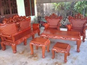 Bộ Bàn Ghế Âu Á Kiểu Cuốn Thư Tay Hộp Gỗ Lim