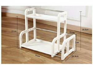 Kệ đựng gia vị nhà bếp 2 tầng chữ H