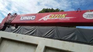 Xe tải cẩu cũ mitsubishi đời 2003 thùng 6m8 gắn cẩu unic 370