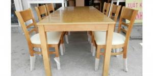 Bàn ăn gỗ cao su 6 ghế xuất khẩu