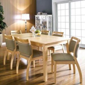 Bộ bàn ăn sala 6 ghế gỗ tự nhiên