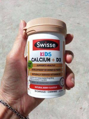 Swisse Kids Calcium + D3 – Vitamin Tổng Hợp Bổ Sung Canxi Và Vitamin D3 Cho Bé, Chống Còi Xương