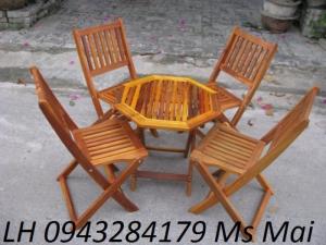 Bán bộ bàn ghê gỗ xếp loại thấp dùng cho quán cafe cóc